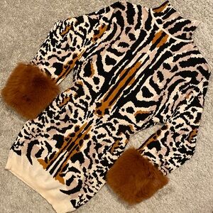 Sexy leopard mini dress